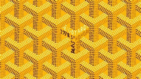 yellow goyard pattern|what is a Goyard.